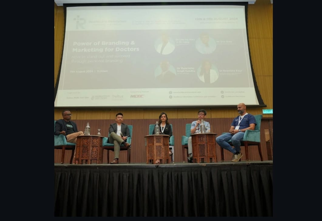 From left: Brian Fernandez, Dr Lim Ing Kien, Dr Reenisha Kaur, Dr Eric Siew, Dr Malwinder 'The Bald Oncologist' Singh.